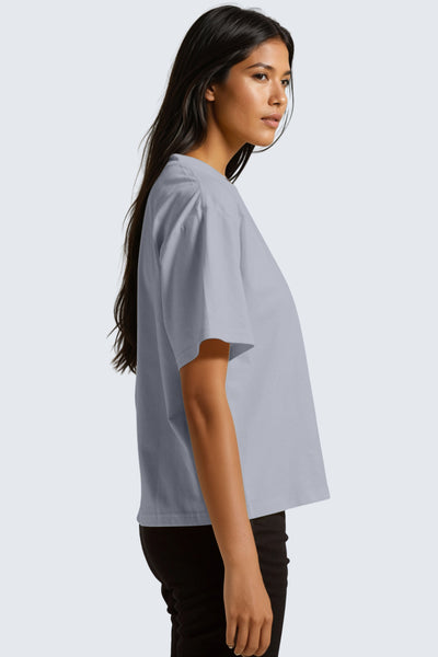 W Moon Tee Short Oversize - Ocean Light