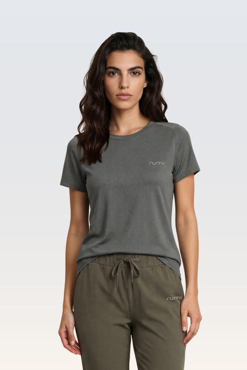 U Sun Fit Tee Waffle - Stone